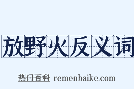 放野火反义词是什么意思的图片